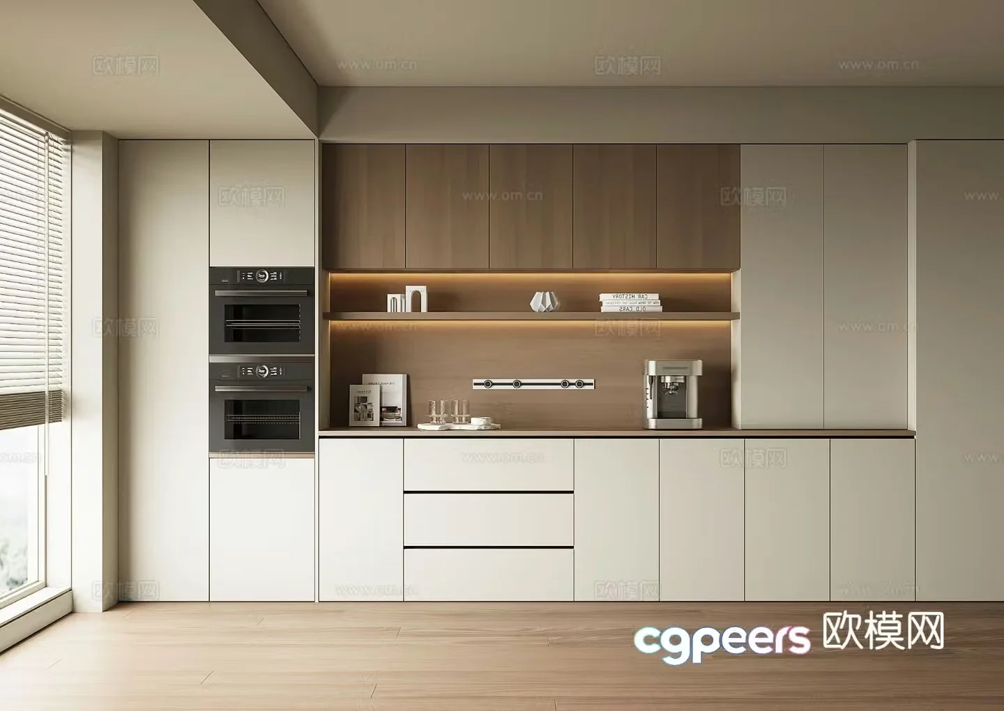 Modern wine cabinet sideboard 3D model