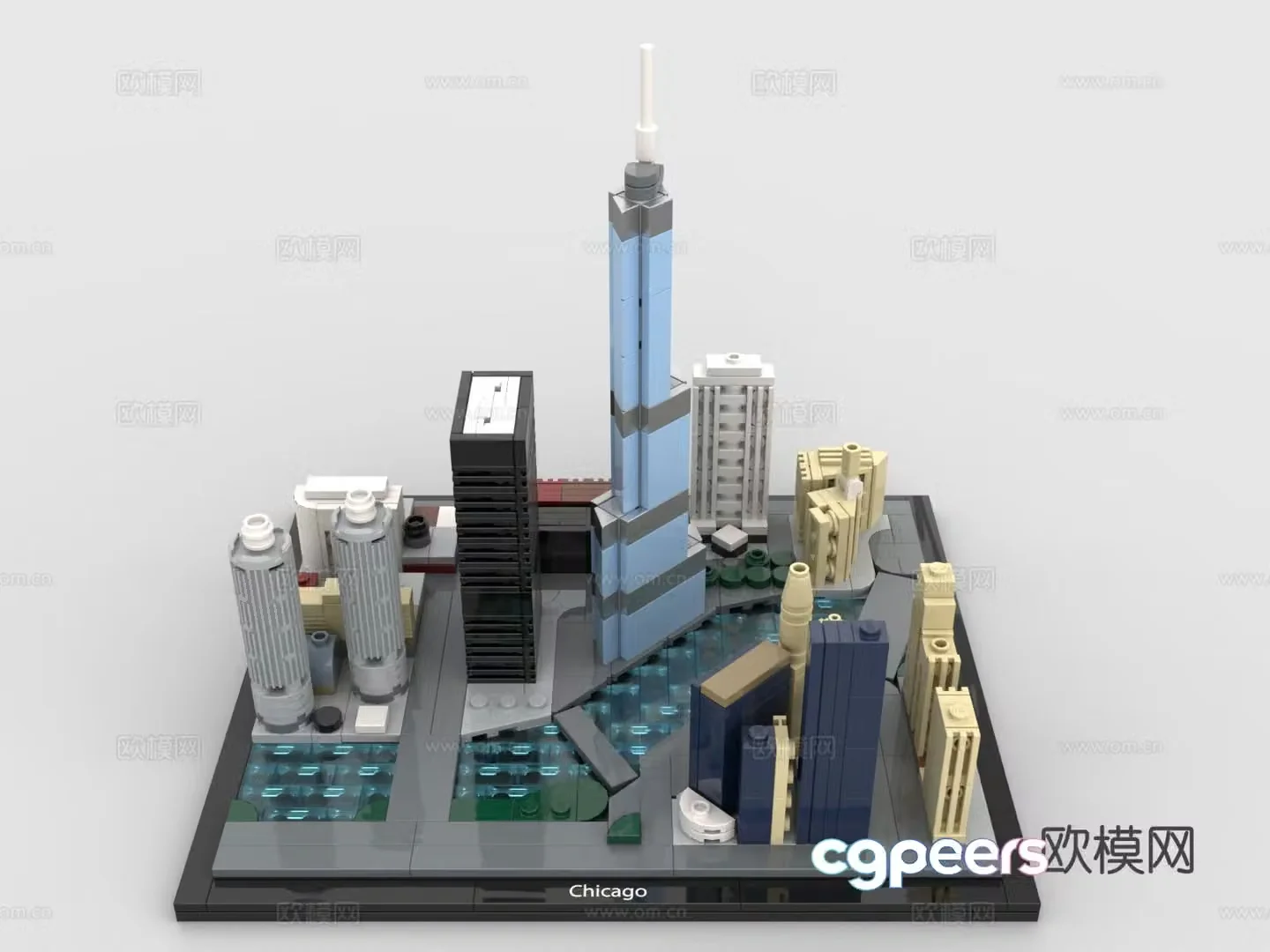 Lego toys building block toys landmark building 3d model