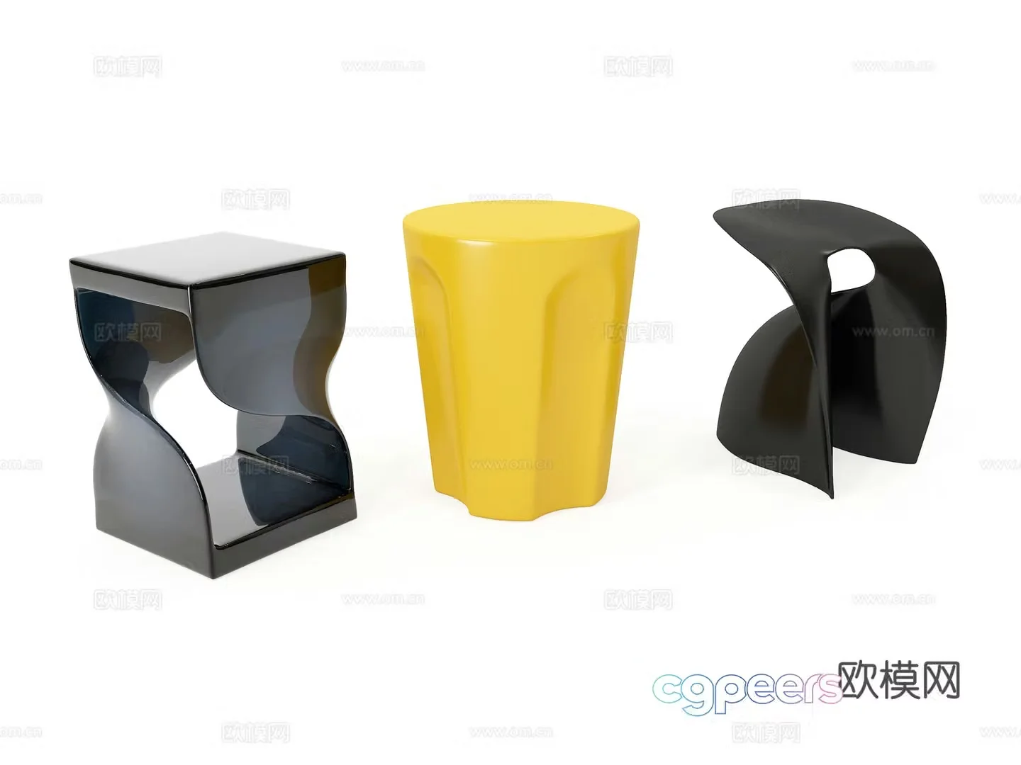 Modern stool 3d model