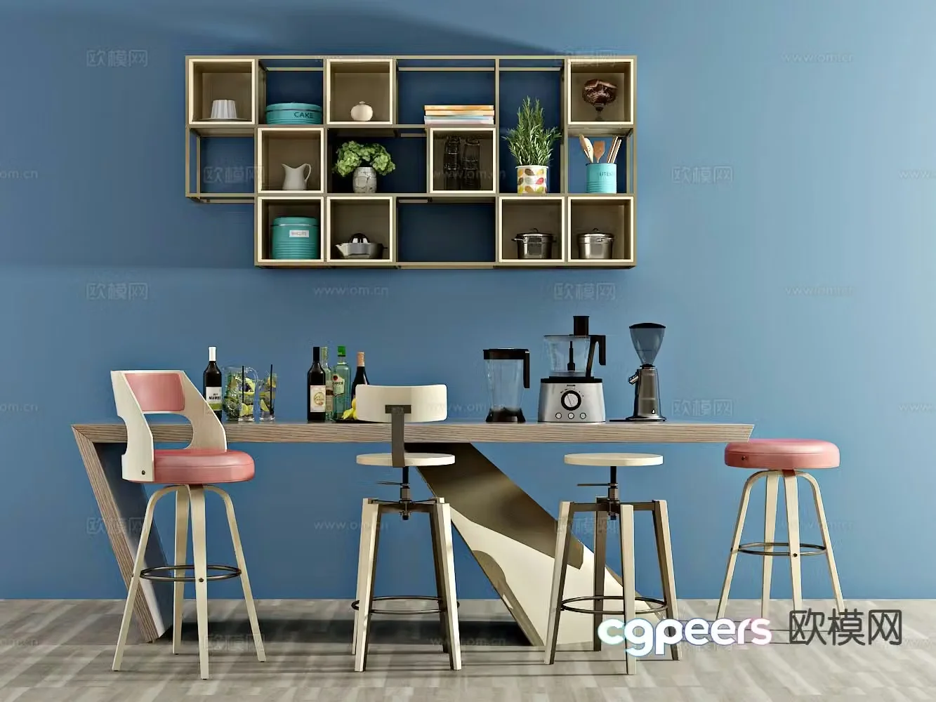 Modern bar 3d model