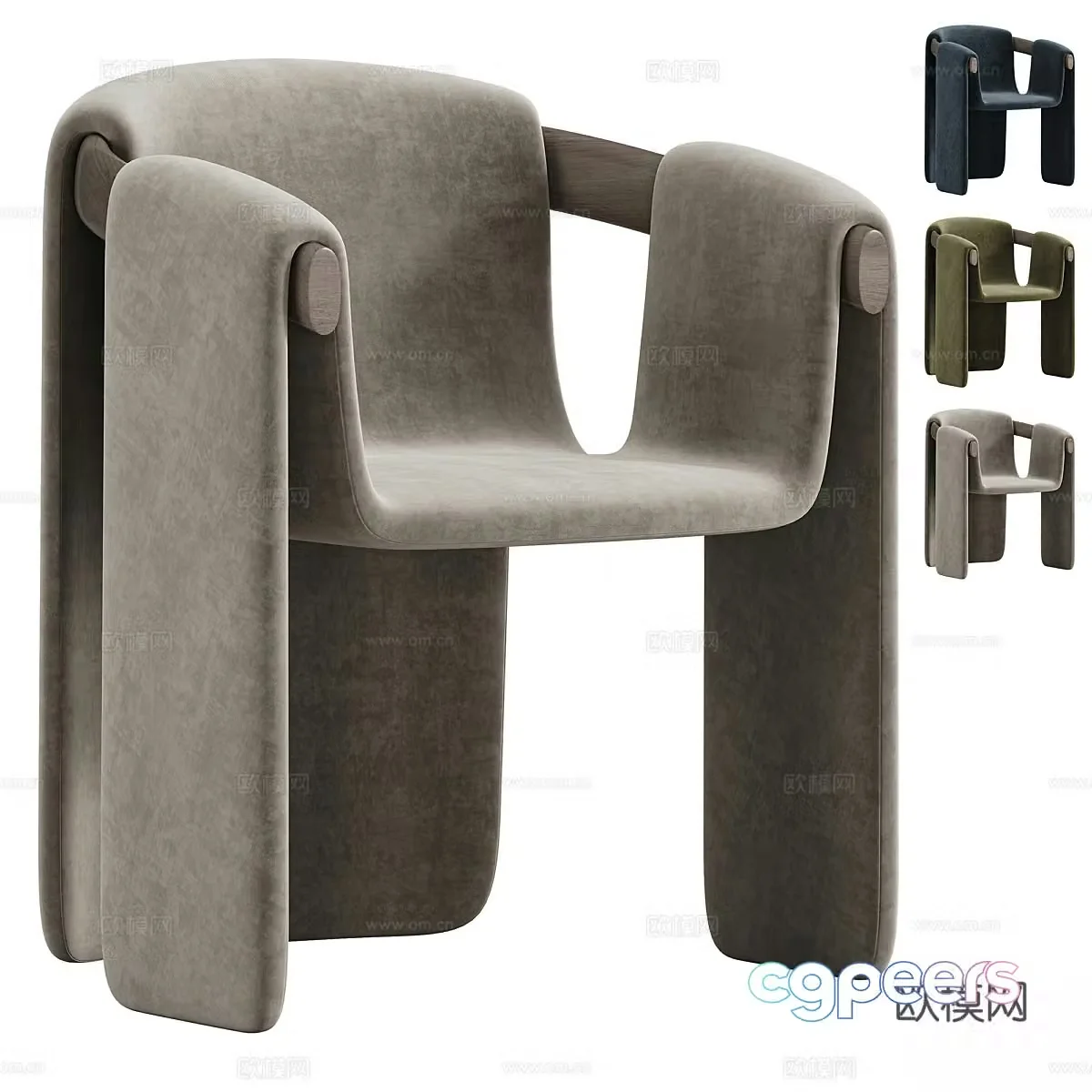 Modern Italian dining chair 3d model