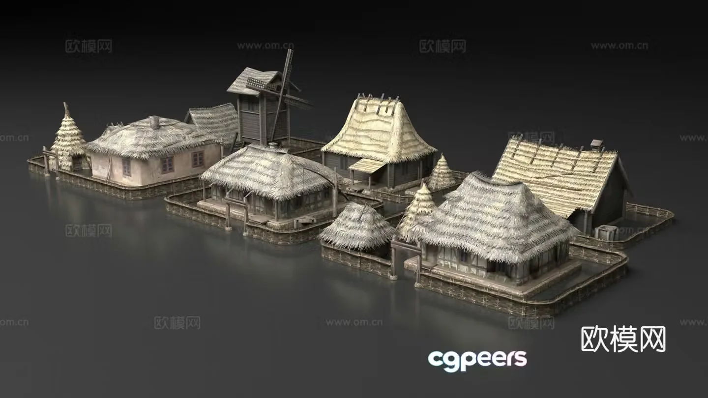 Thatched cottage 3d model