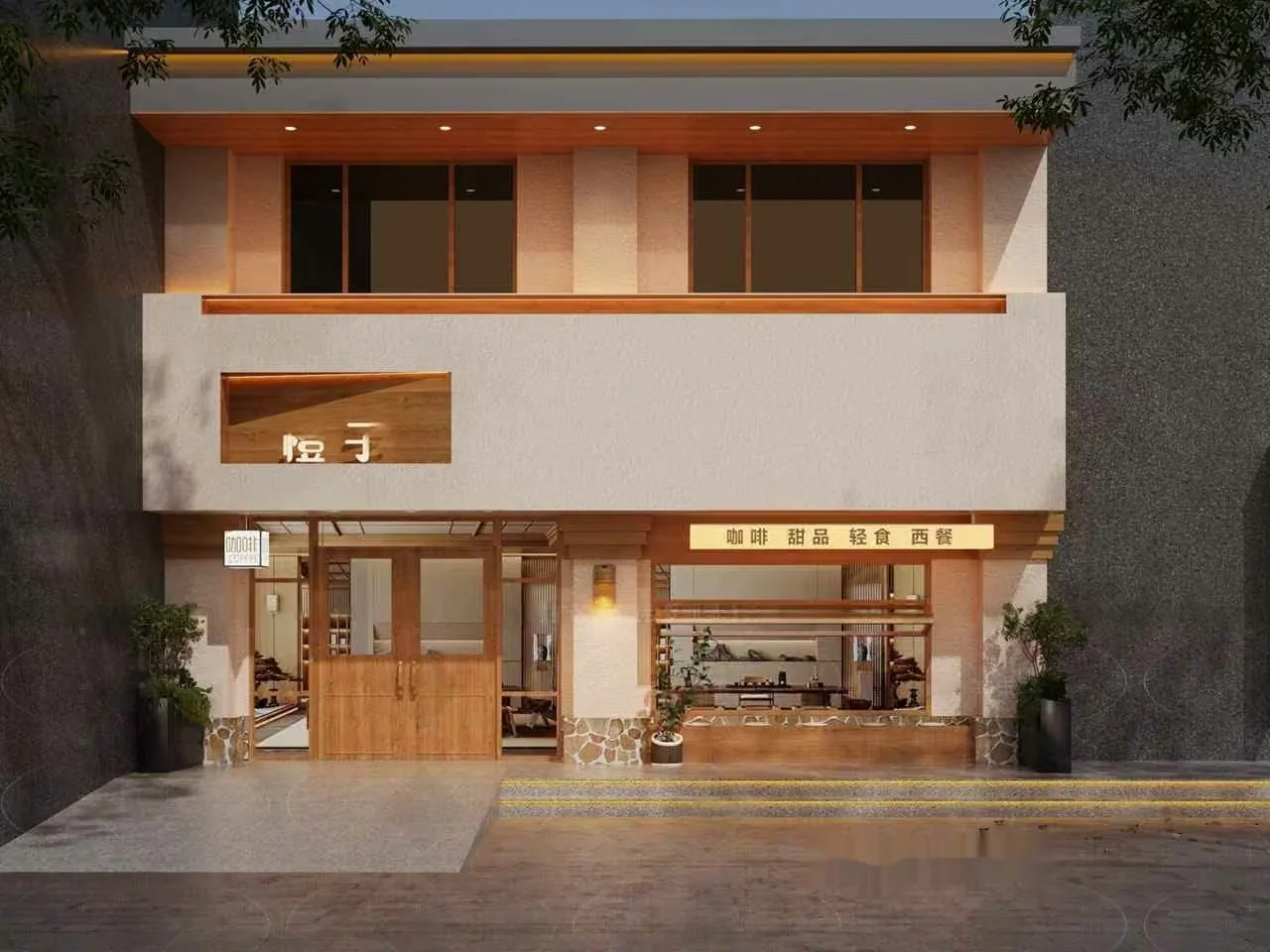 A Modern Storefront 3D Model – 6363 – VRAY Render