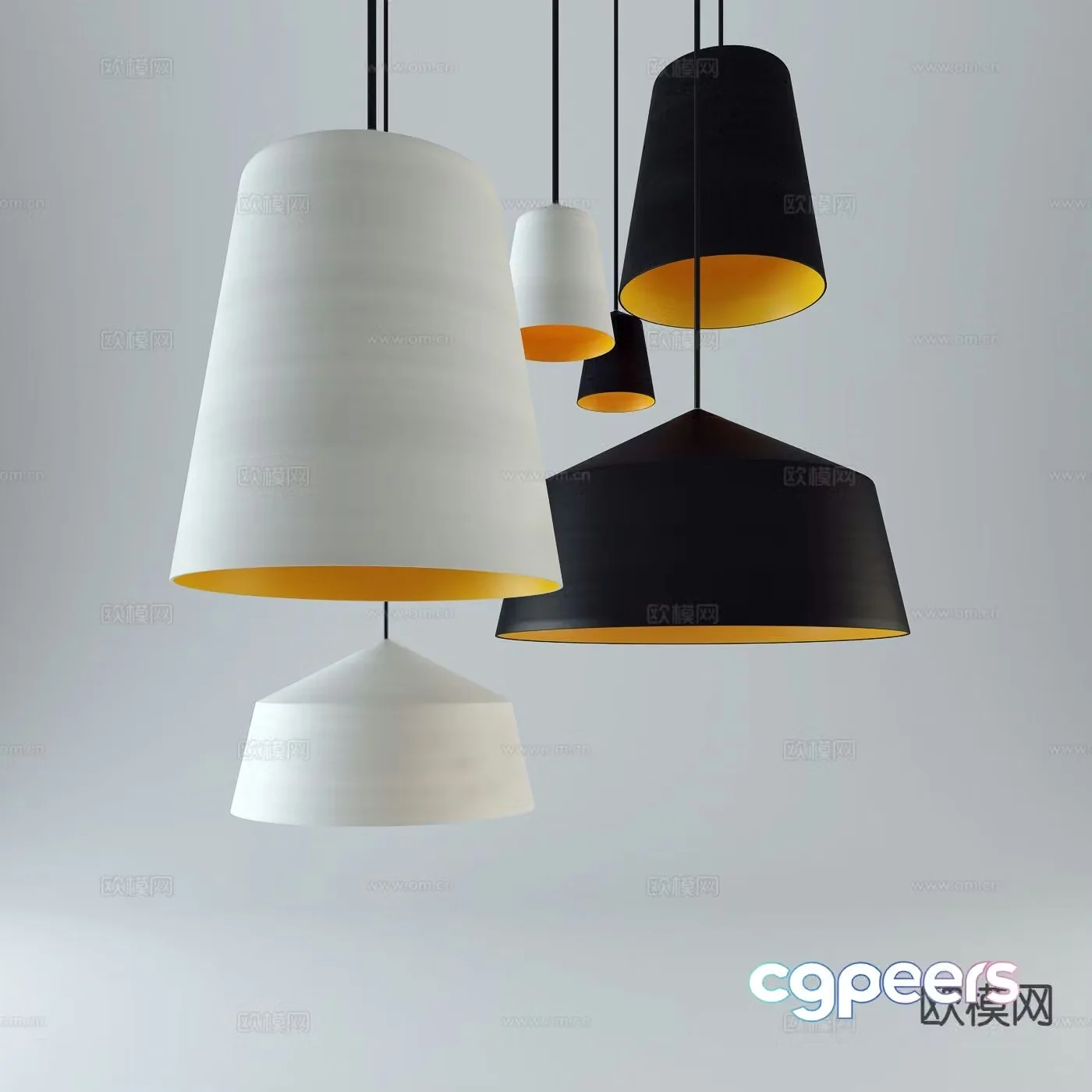 Simple chandelier art chandelier 3d model