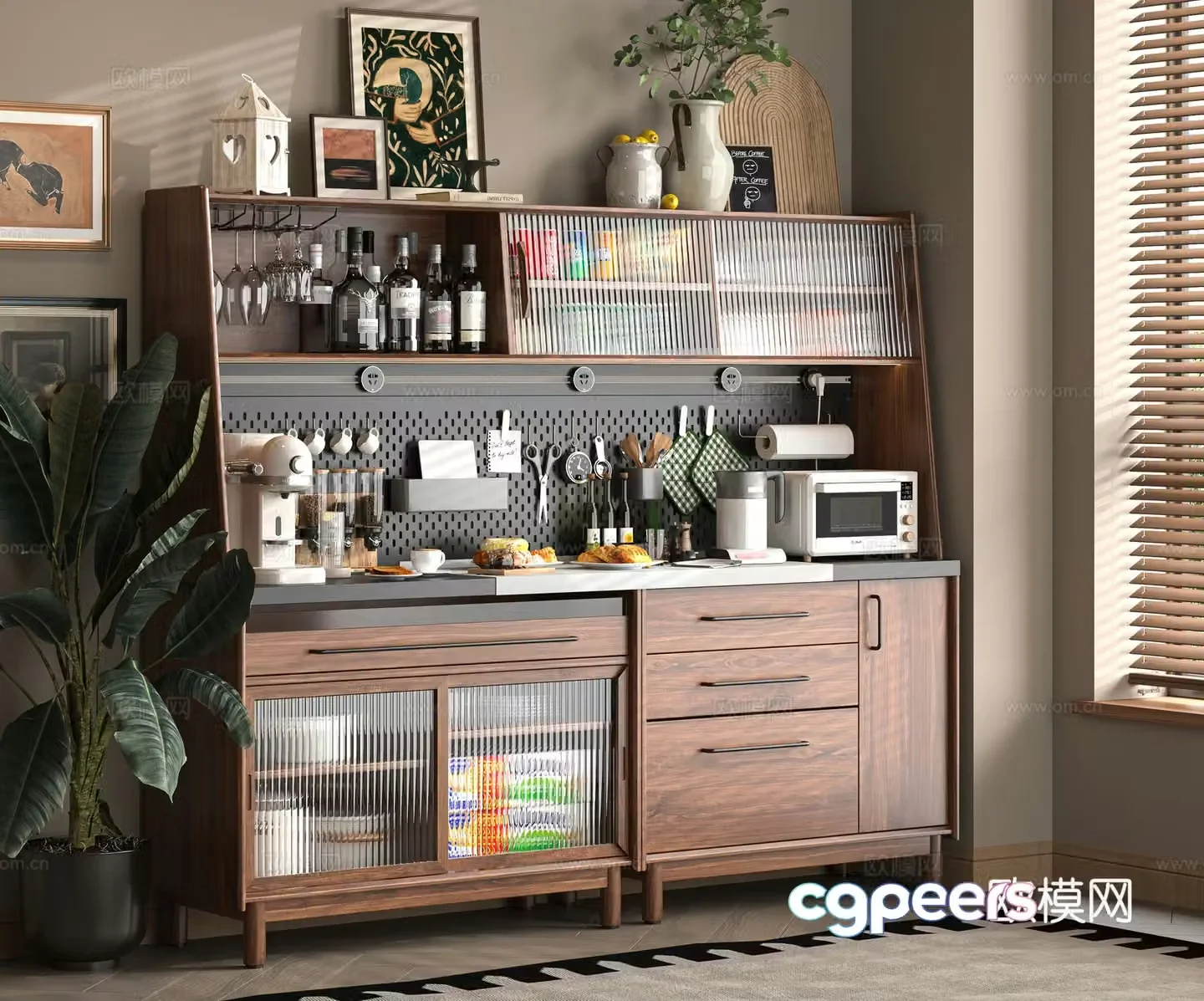 Middle-aged sideboard 3D model