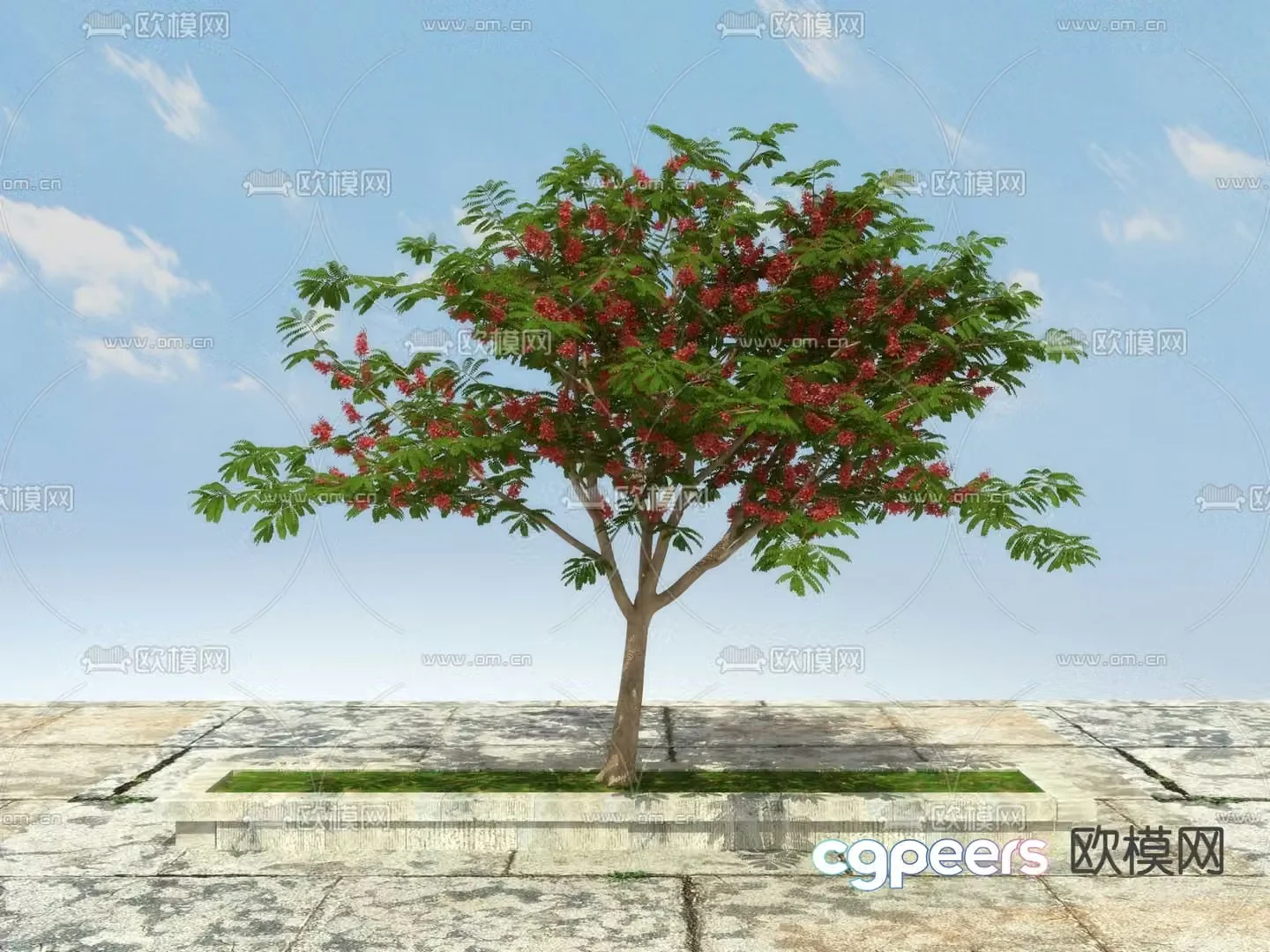 Landscape tree tree hair tree 3d model