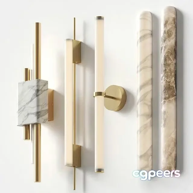3ds Max Free – Modern Metier – set of wall lamps