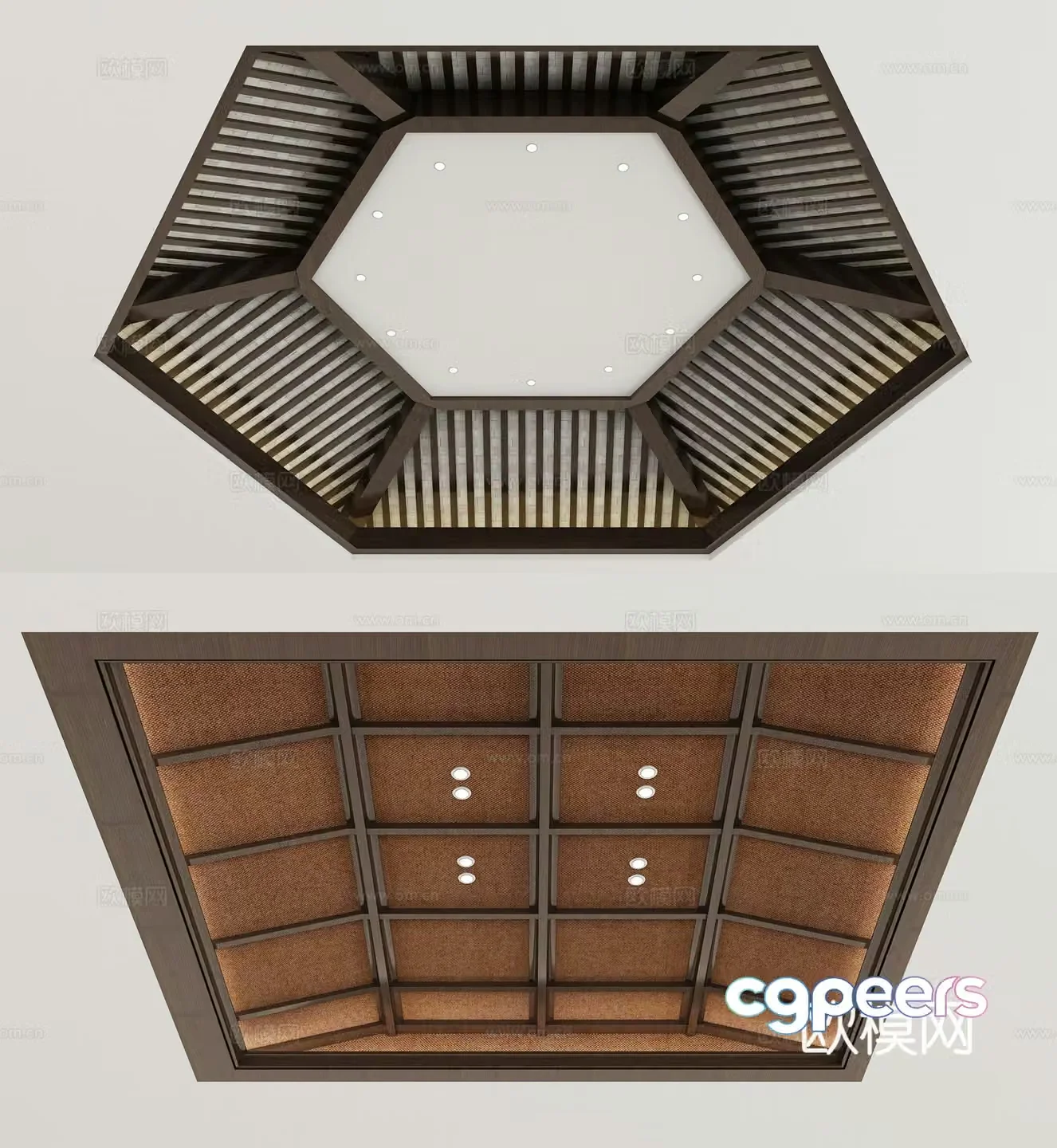 New Chinese style ceiling 3D model