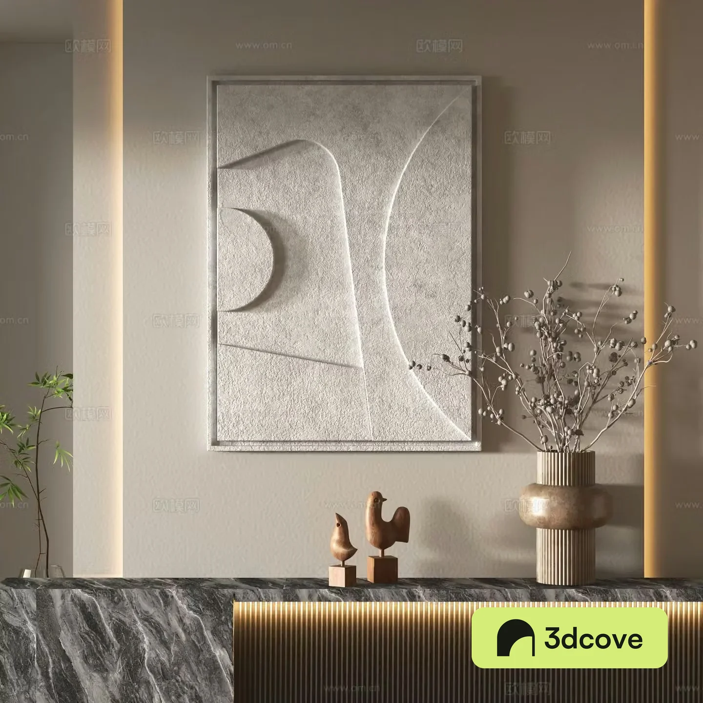 Wabi-sabi style three-dimensional painting texture painting
