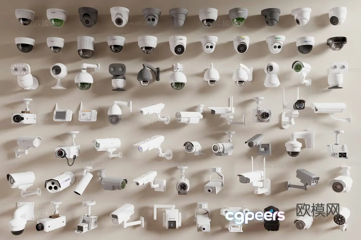 Security surveillance camera 3d model