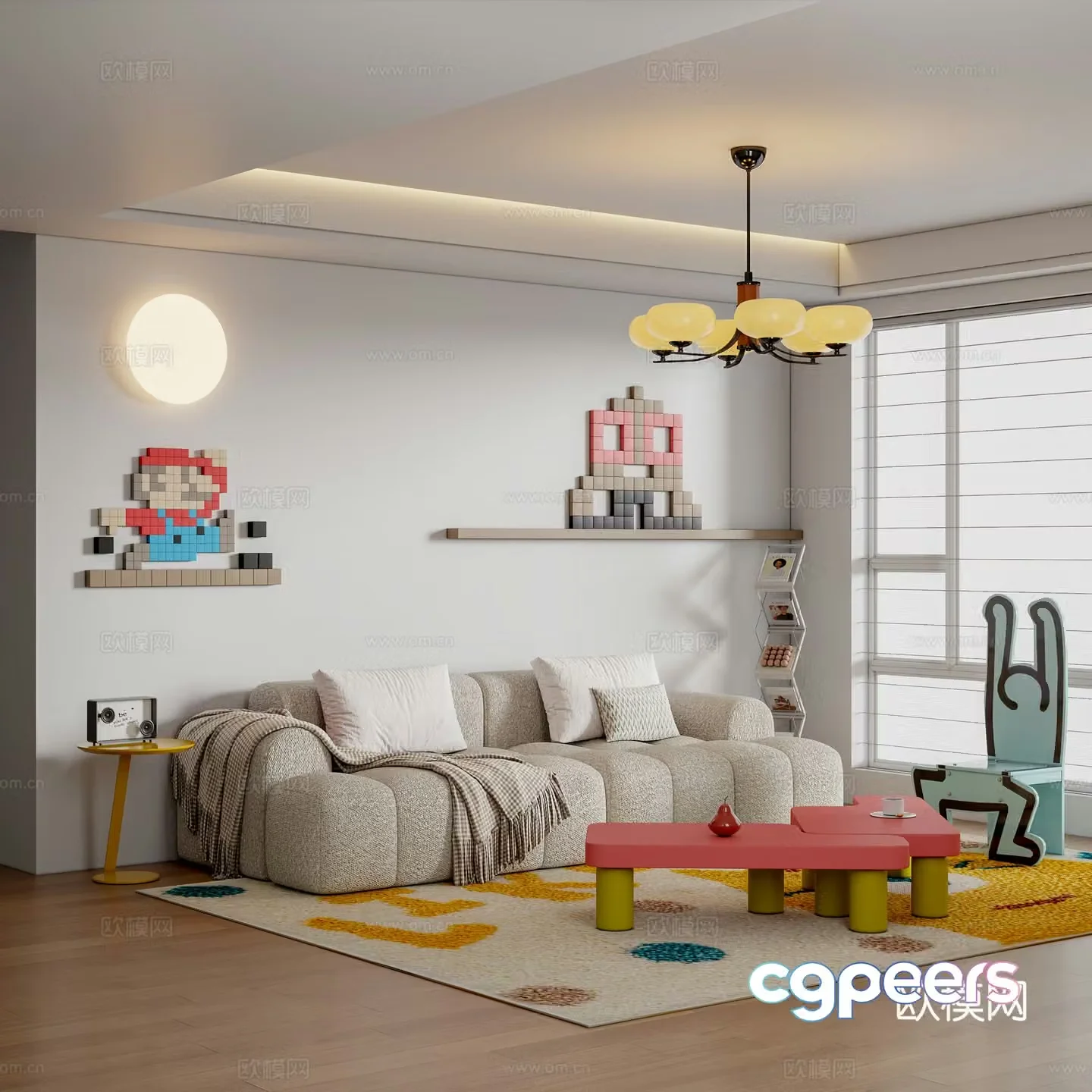 Modern living room 3d model