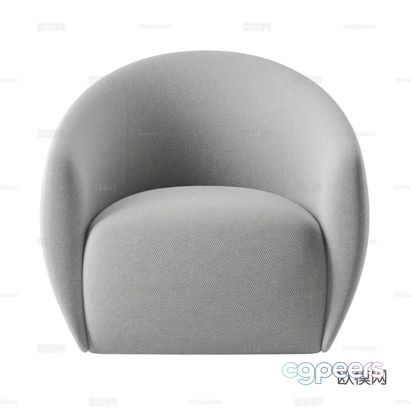 Modern Italian minimalist Lobby sofa chair 3d model