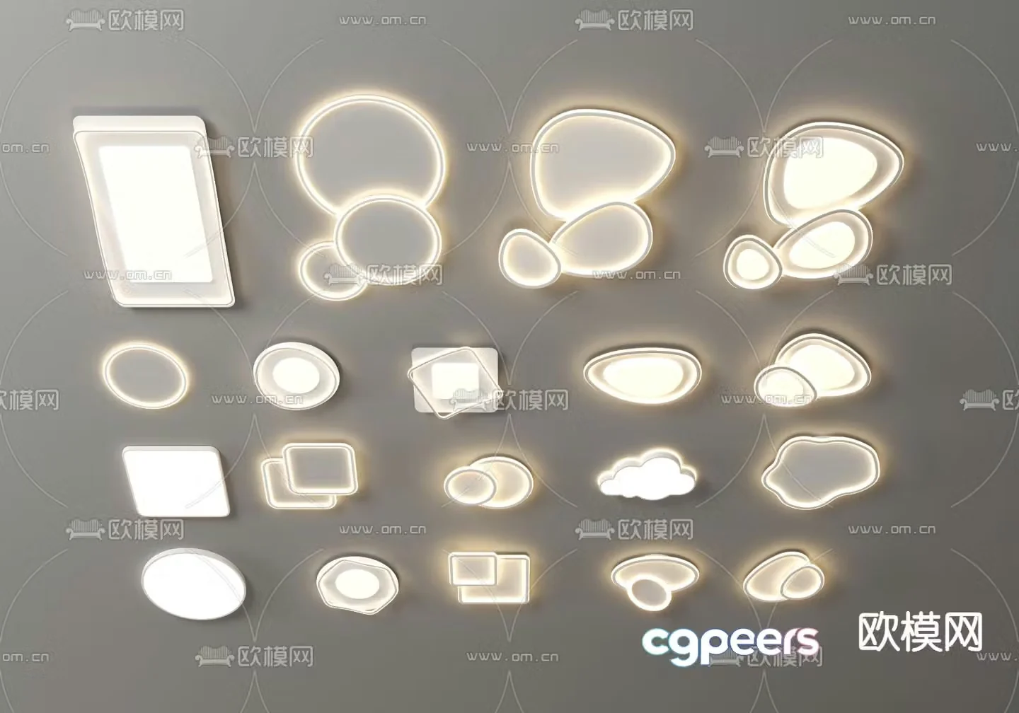 Art ceiling lamp bedroom lamp 3d model