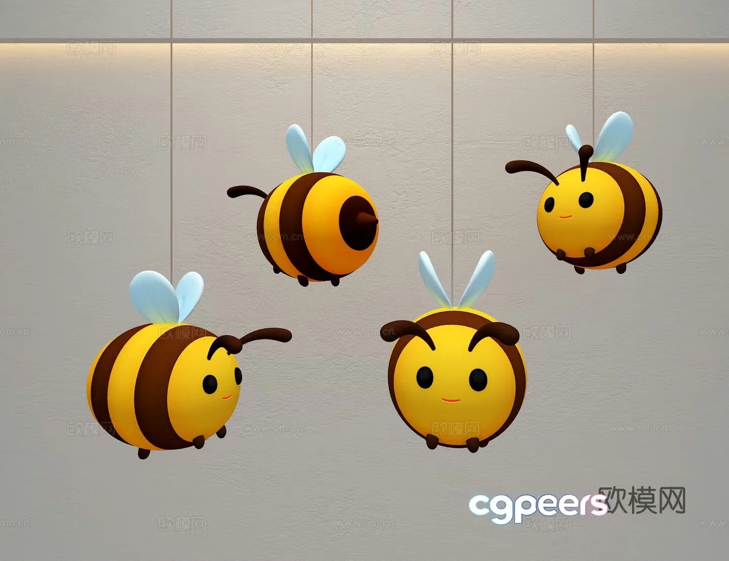 Little bee chandelier 3d model