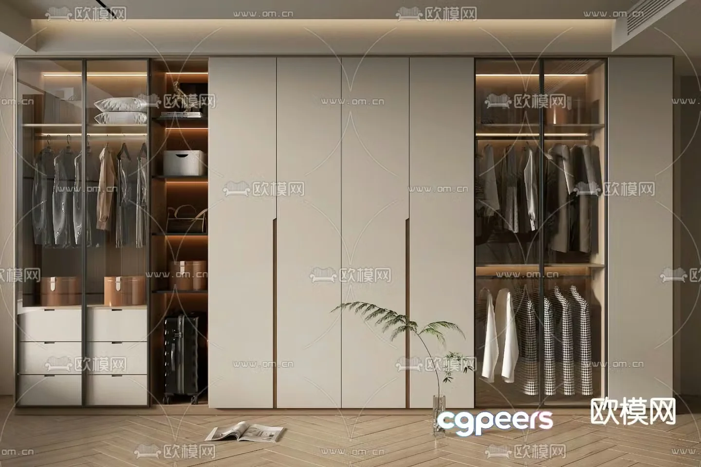 Modern wardrobe 3d model