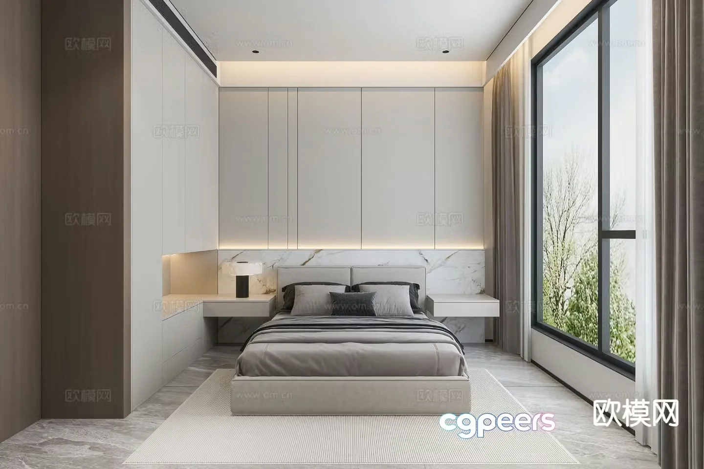 Modern bedroom second bedroom 3d model