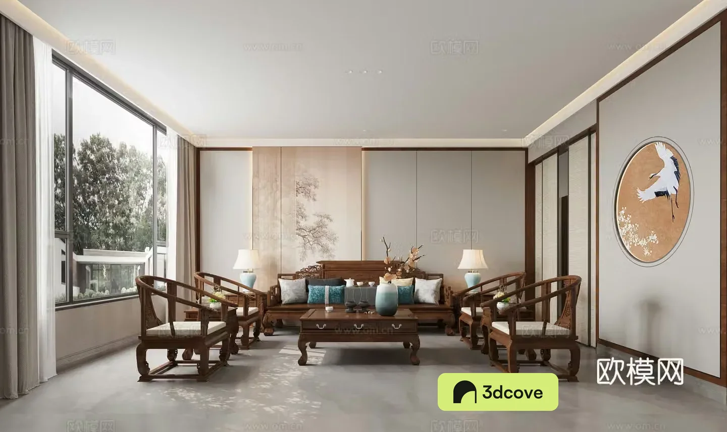 Chinese living and dining room