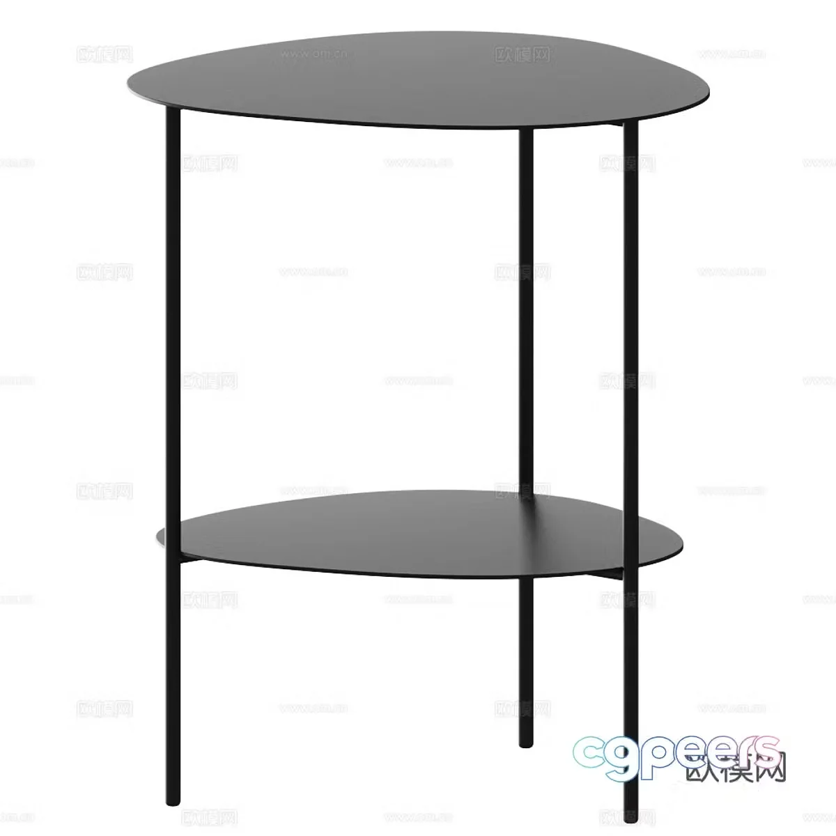 Metal side table side table combination stone side table sofa side table bedside table light luxury side table 3D model