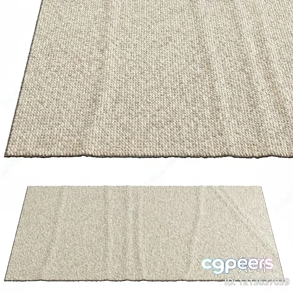 Beige Woven Rug 3D Model – 13009 – VRAY Render
