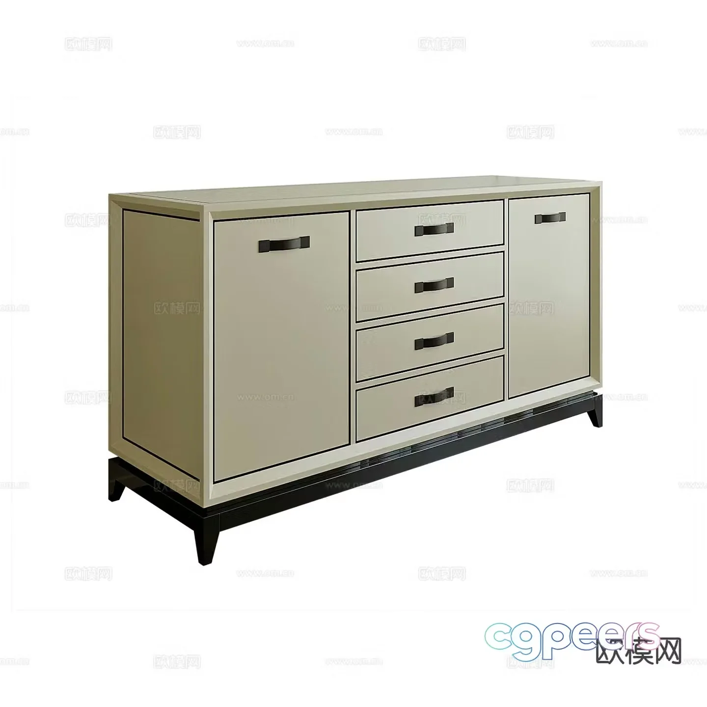 Modern side cabinet entrance cabinet 3d model