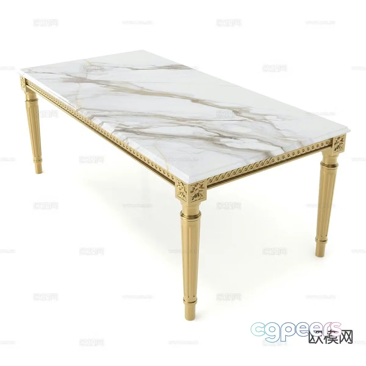 French coffee table 3d model