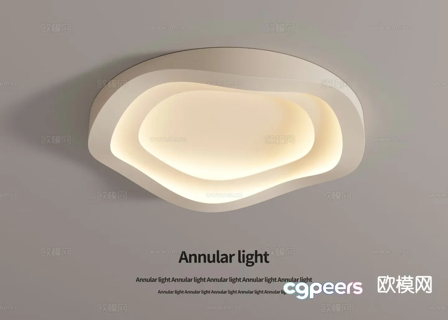 Cream style ceiling lamp 3d model