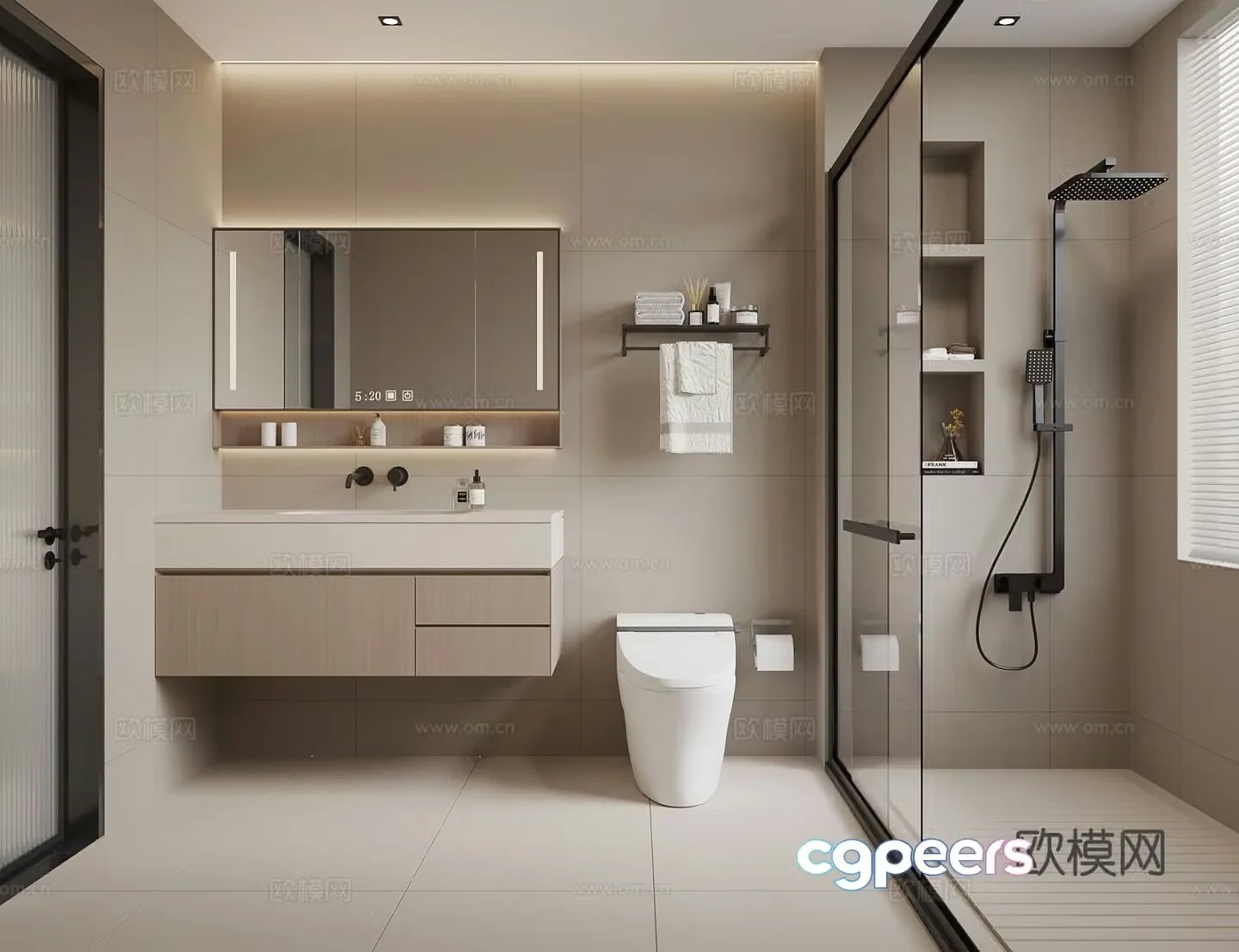 Modern bathroom bathroom 3d model