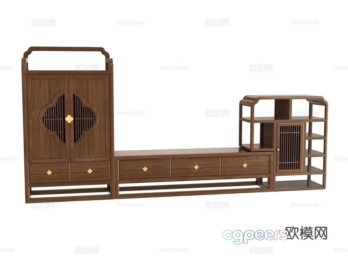 New Chinese style TV cabinet 3d model