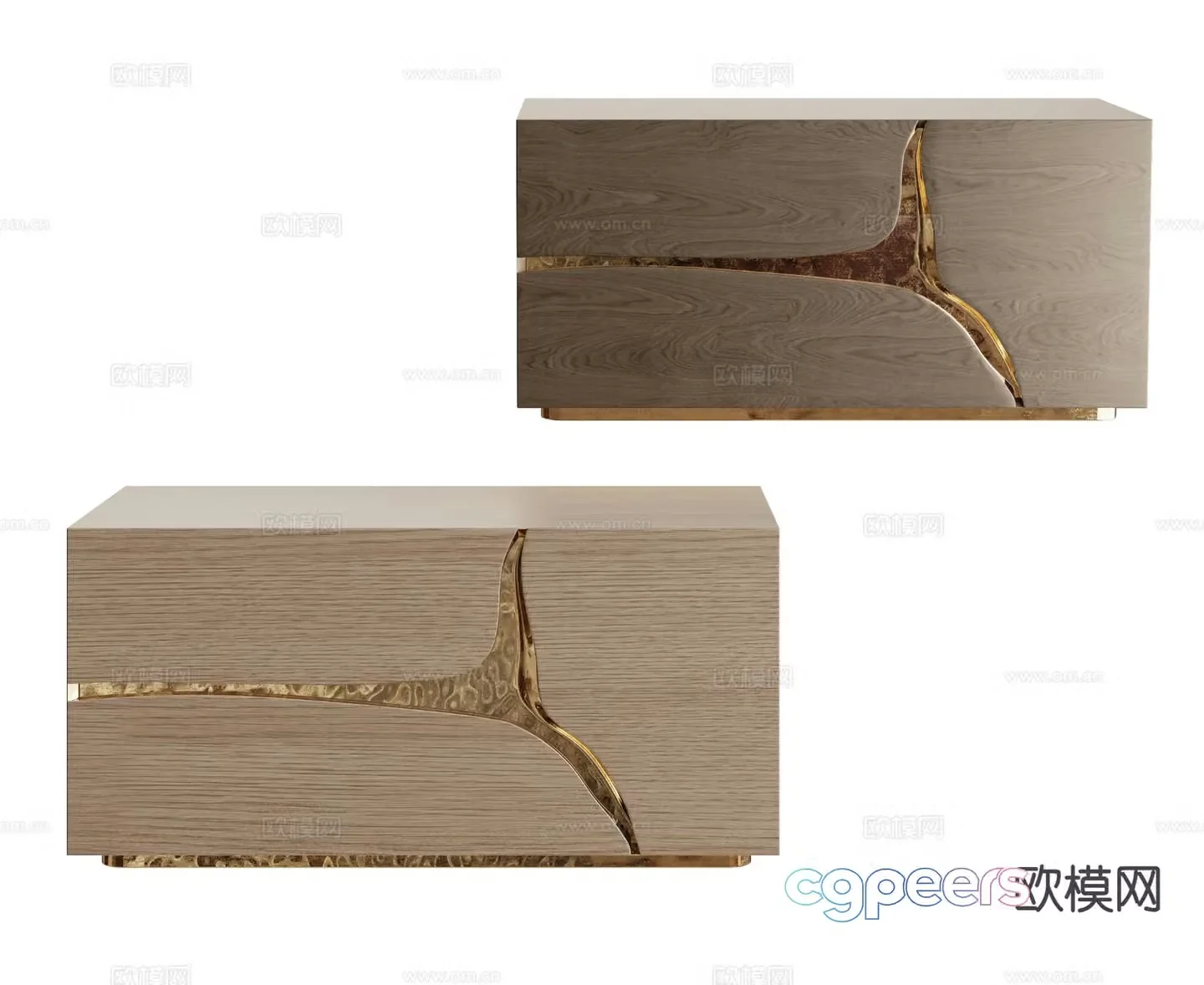 Modern bedside table 3d model