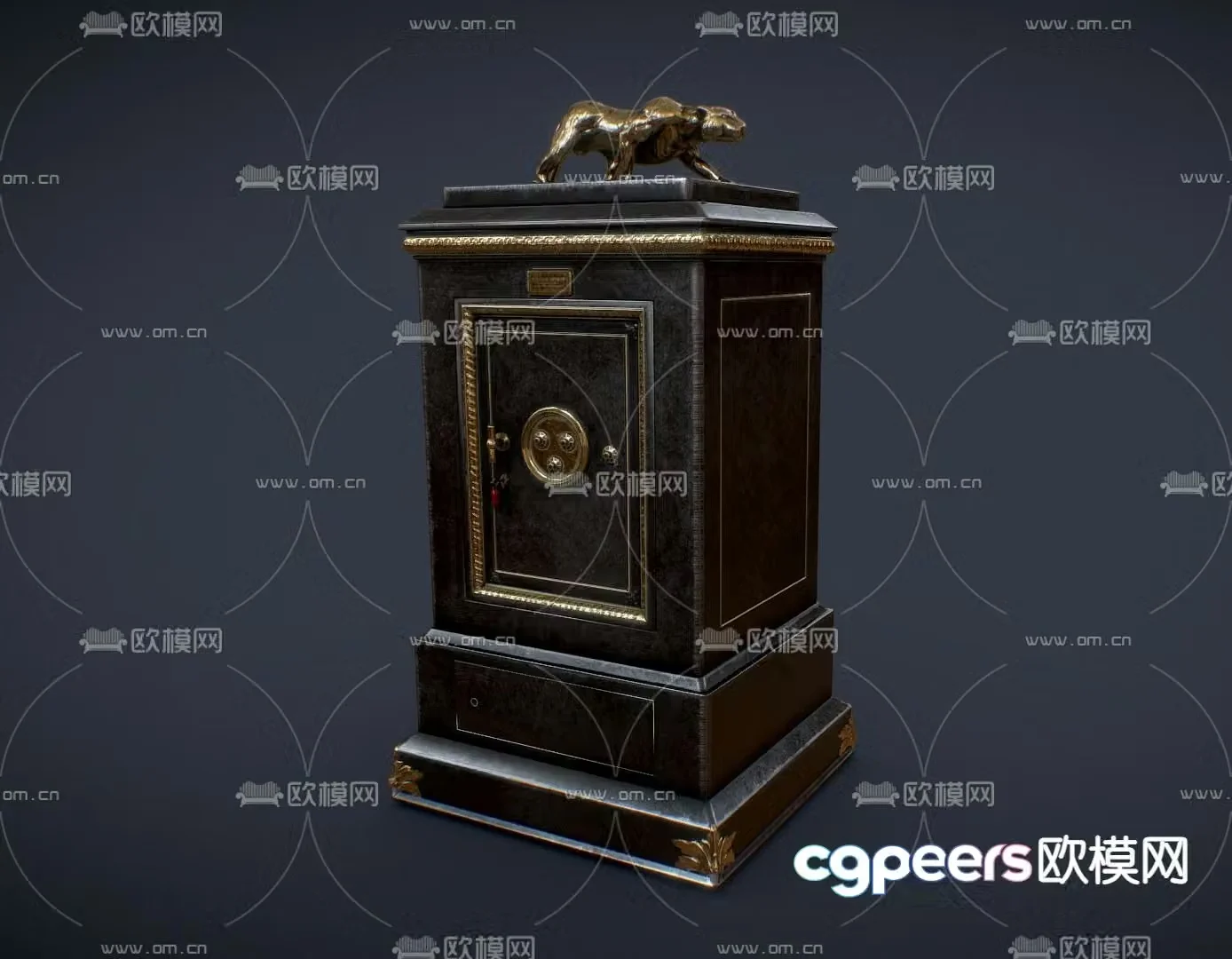 European style safe 3d model