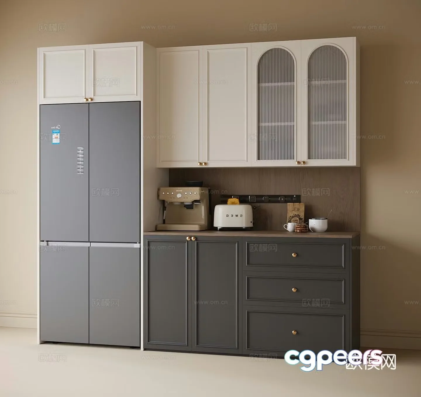 French dining cabinet 3D model