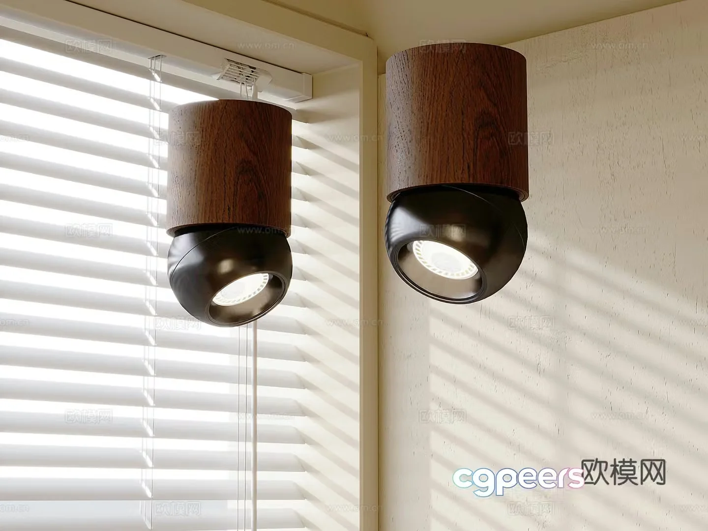Middle-aged downlight spotlight Song long tube spotlight downlight 3D model