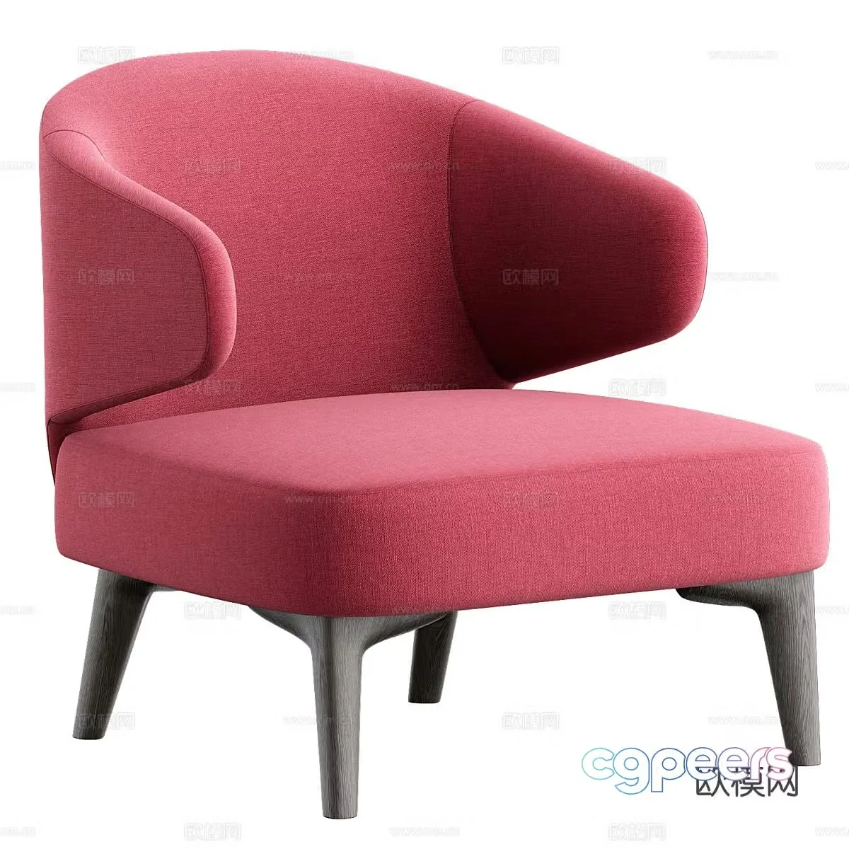 modern chair leisure chair armchair 3d model