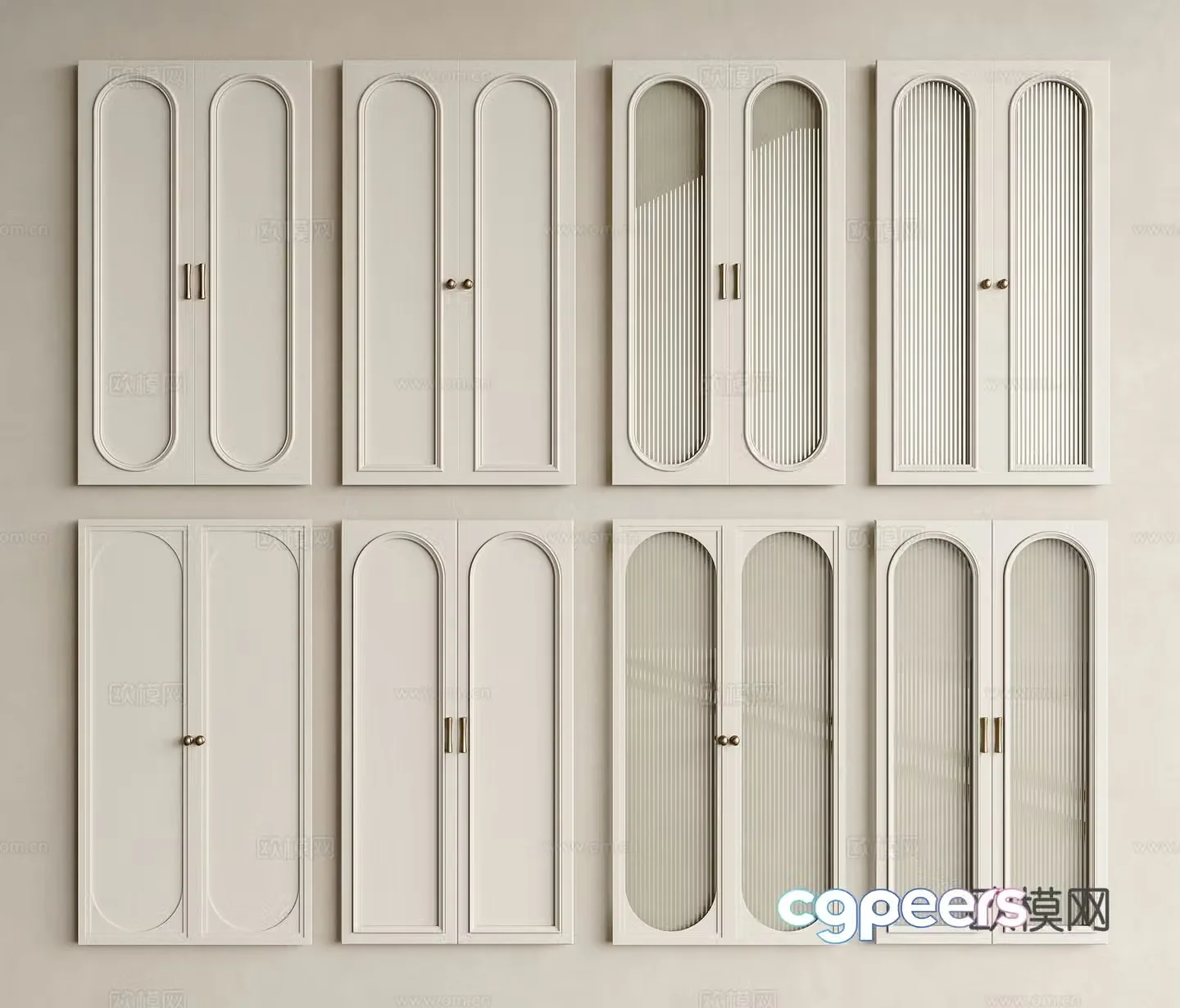 French cream cabinet door wardrobe cabinet door glass cabinet door wine cabinet door shoe cabinet door medieval style 3D model