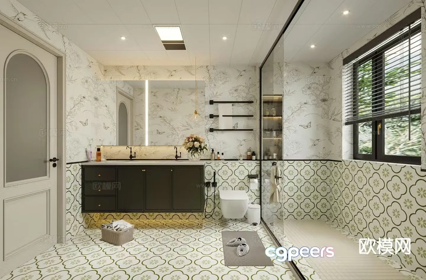 French toilet bathroom toilet 3d model