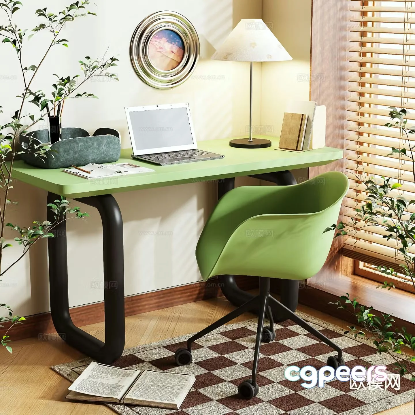 Nordic desk writing desk 3d model