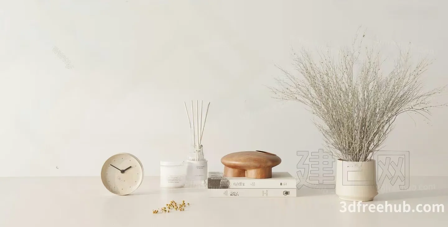 Minimalist Decorative Items 3D Model – 20834 – VRAY Render