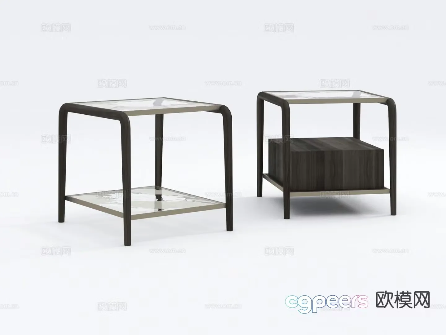Modern bedside table 3d model