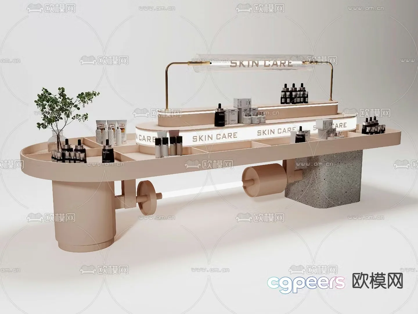 Modern cosmetics exhibition stand display cabinet 3d model