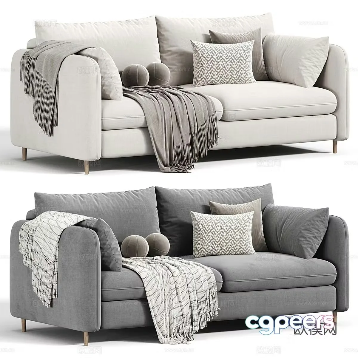 Modern Randi casual sofa 3d model