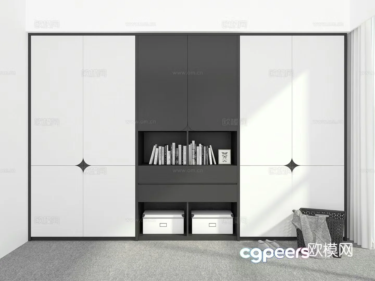 Modern wardrobe 3d model