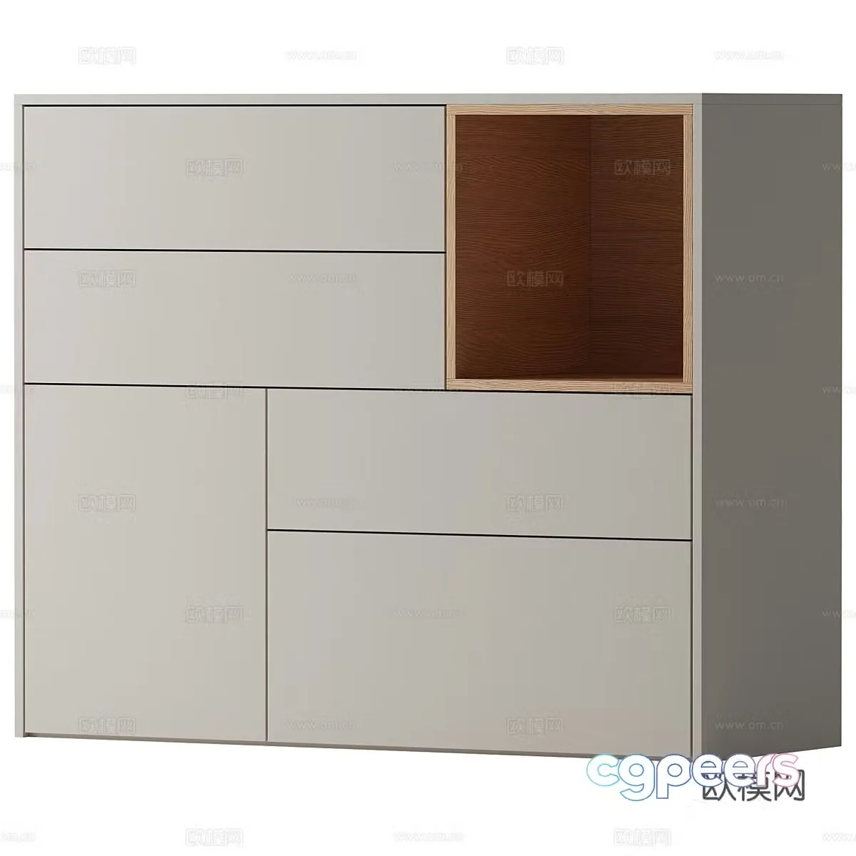 Modern Italian minimalist sideboard 3D model