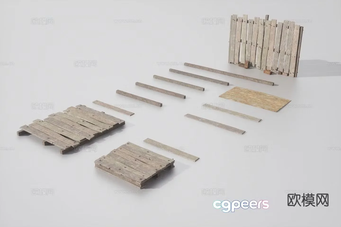 wood plank 3d model
