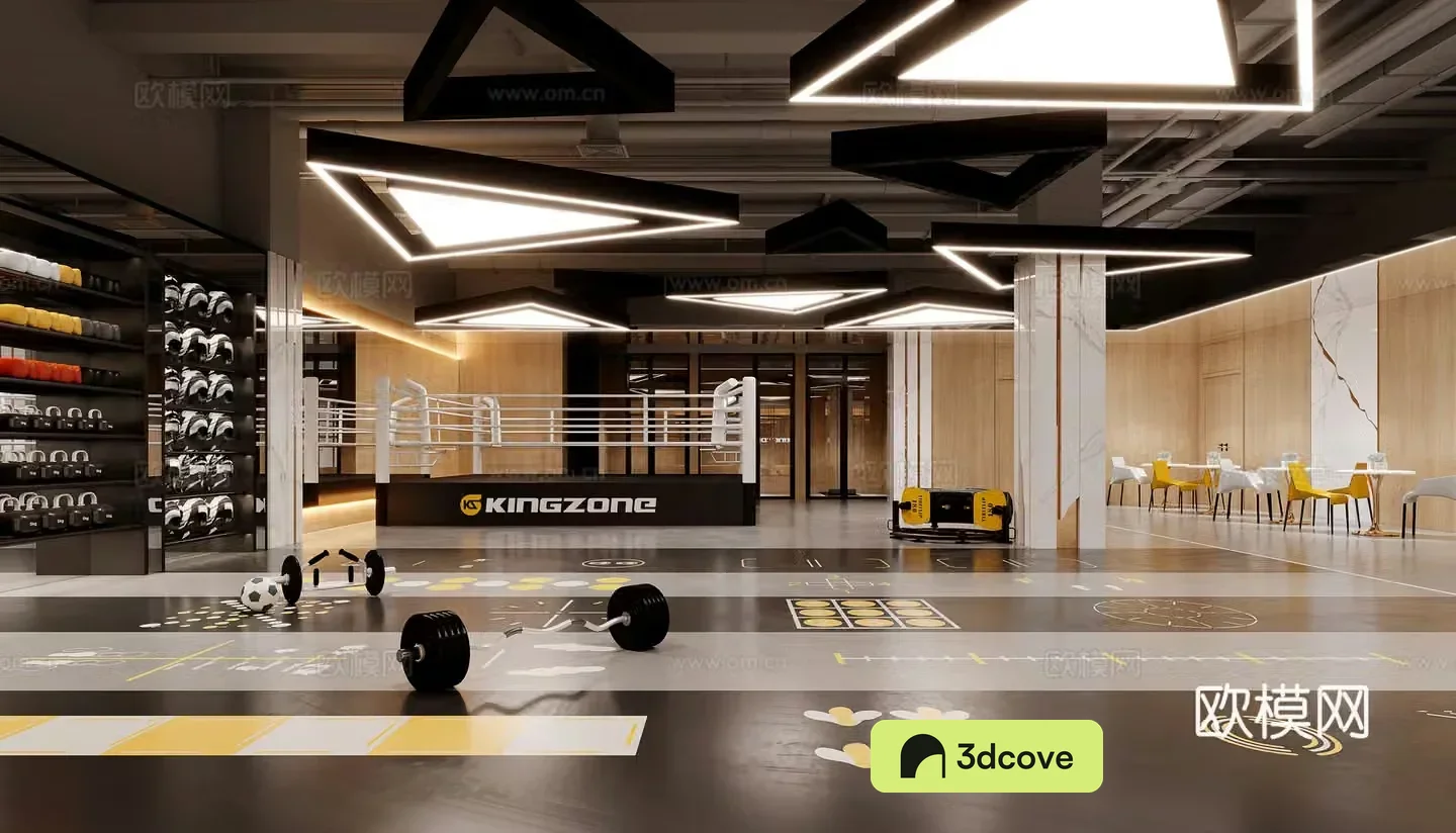 Modern physical exercise room