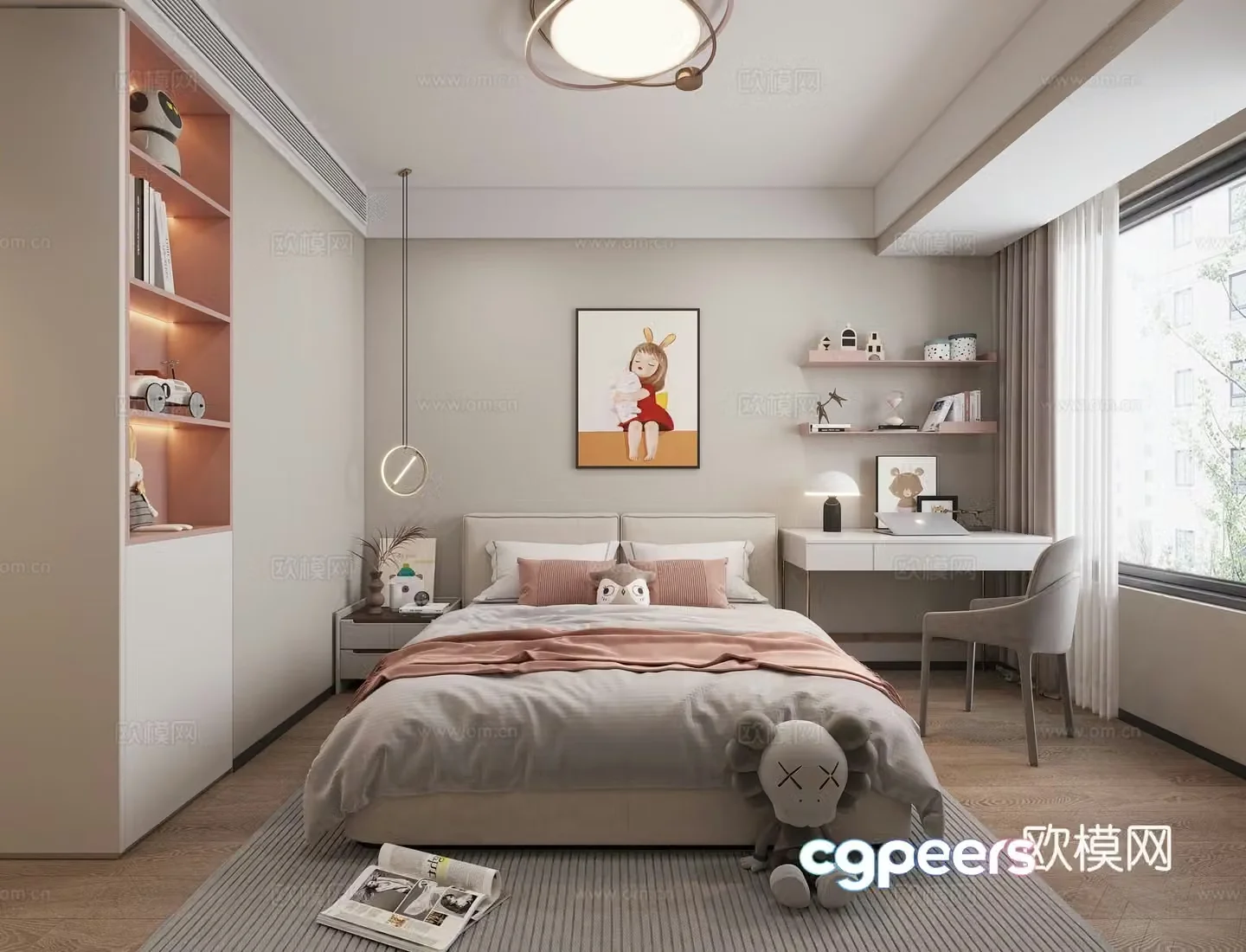 Modern children’s room daughter’s room child’s room 3d model