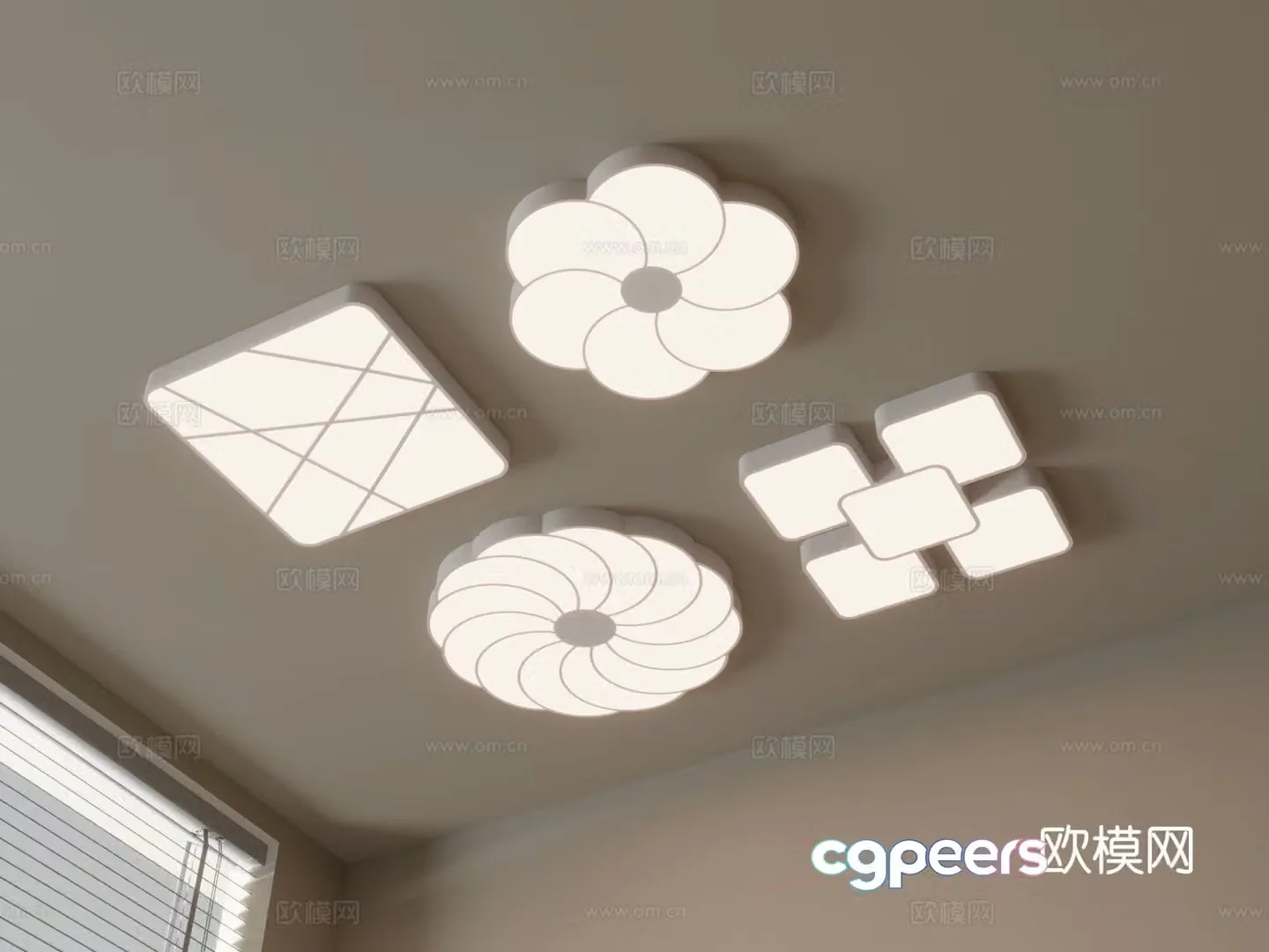 Creative ceiling lamp bedroom lamp 3d model