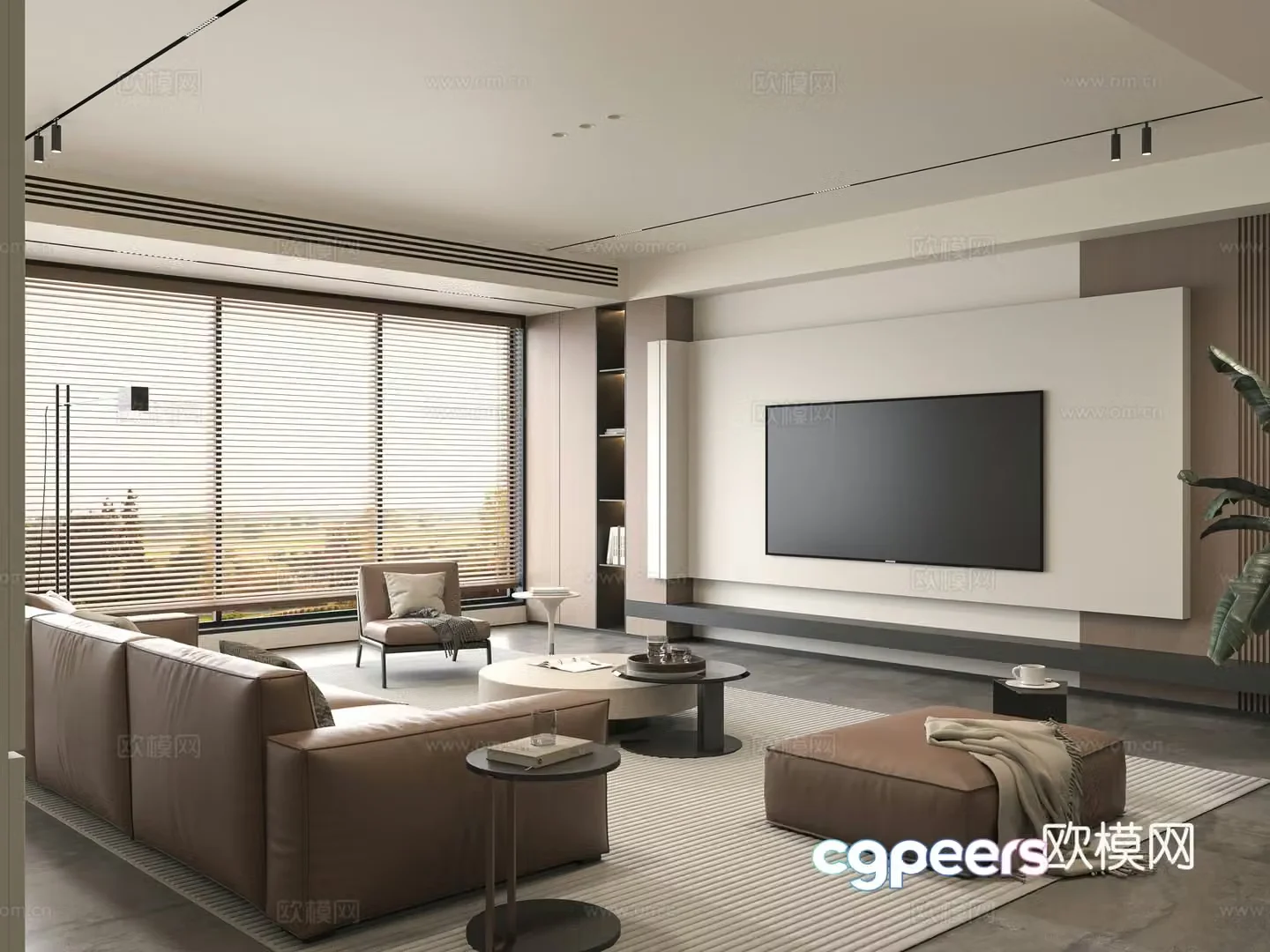 Minotti modern Italian living room 3d model