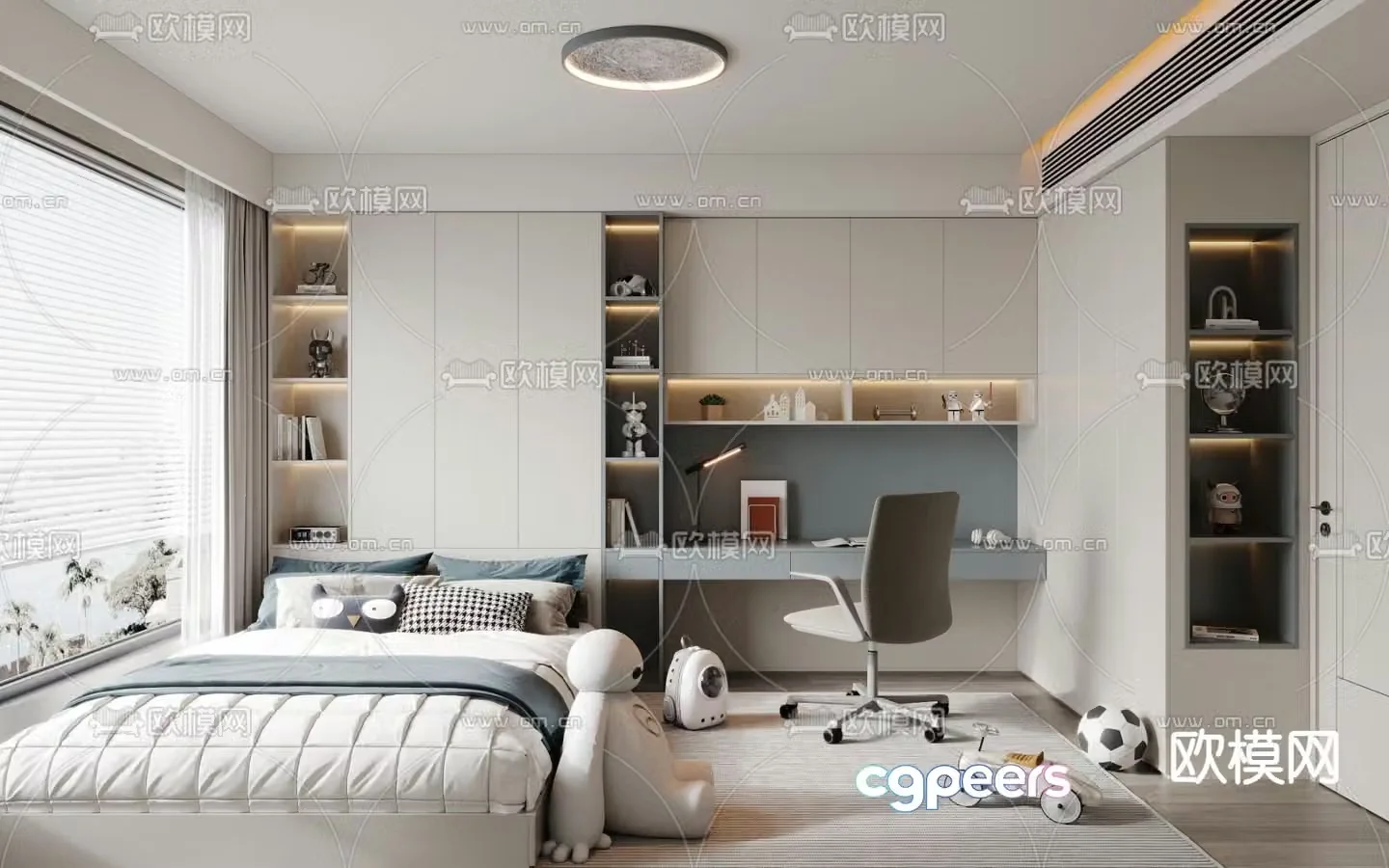 Tatami children’s room boys room kids room bedroom 3d model