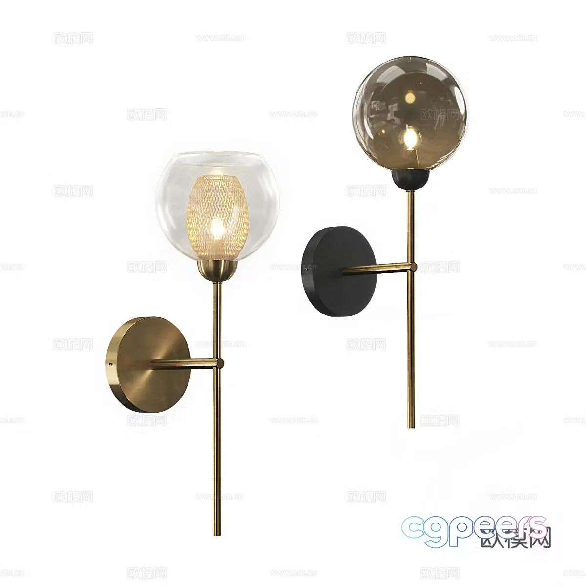 Light luxury wall lamp 3D model