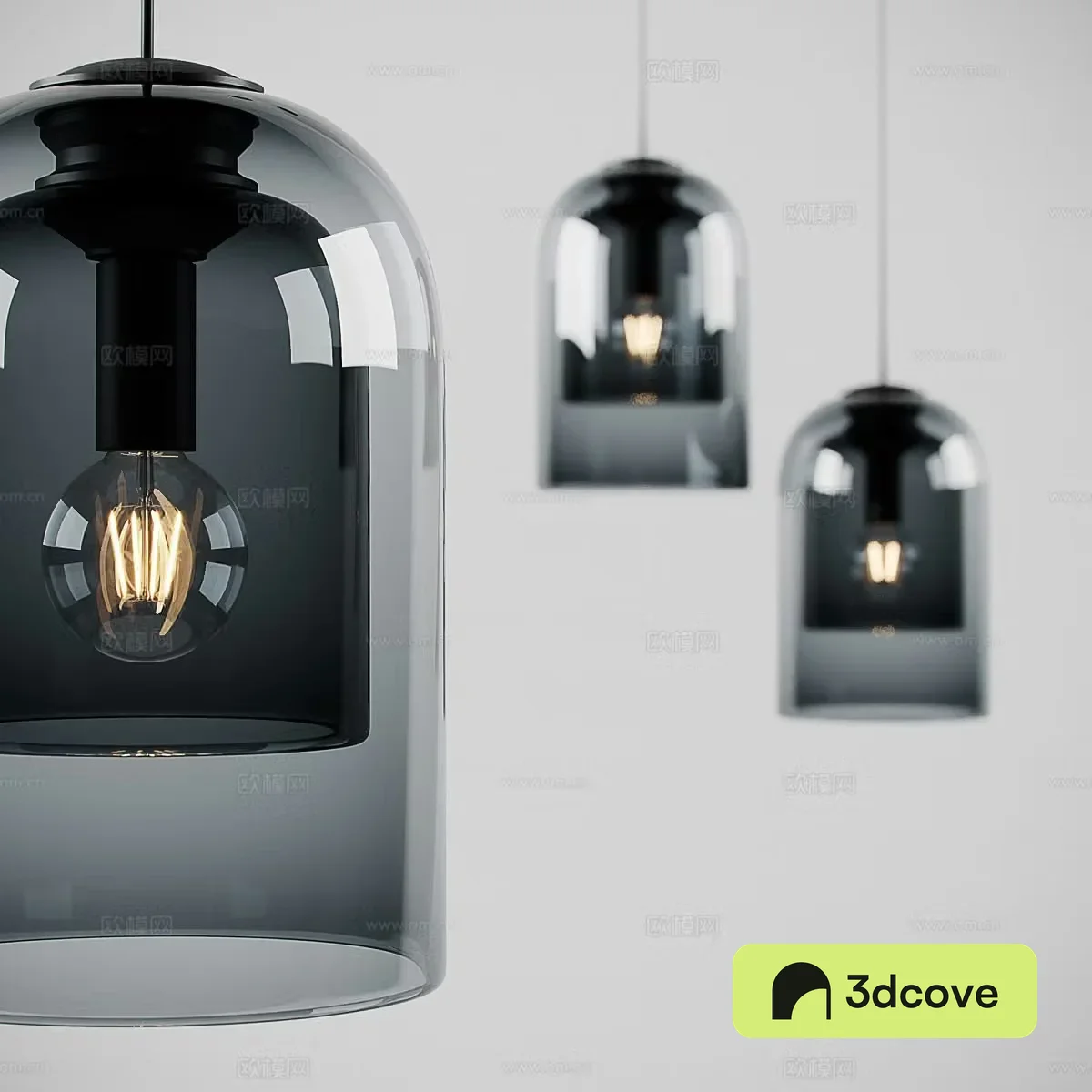 Modern glass chandelier